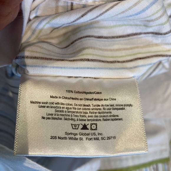 Vintage striped twin flat sheet - Springmaid flat sheet with one pillowcase - Picture 4 of 4